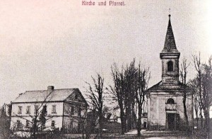 Kostel Povýšení svatého Kříže obce Pavlův Studenec (Paulusbrunn) 